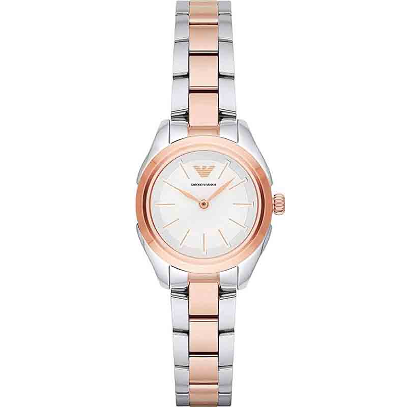 Emporio Armani Women’s Analog Stainless Steel White Dial 41mm Watch ...