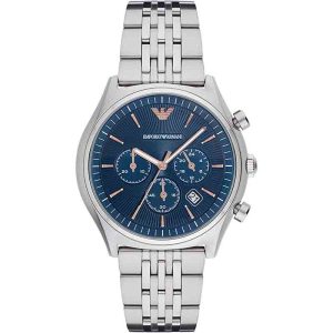 Emporio Armani Men’s Chronograph Quartz Stainless Steel Blue Dial 43mm Watch AR1974