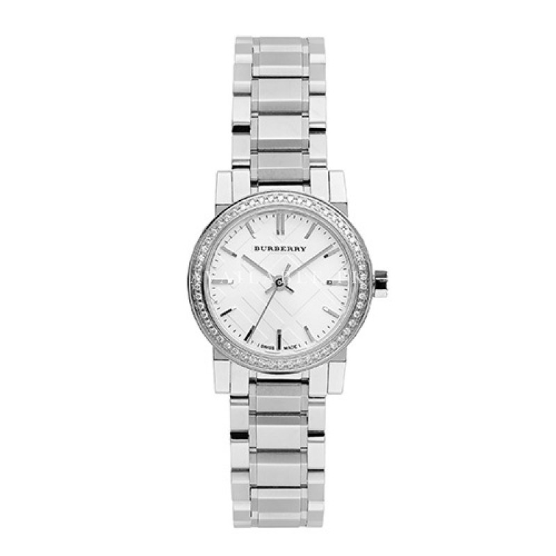 Burberry Women’s Swiss Made Stainless Steel White Dial 26mm Watch ...