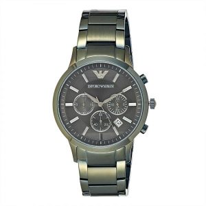 Emporio Armani Men’s Chronograph Quartz Stainless Steel Grey Dial 43mm Watch AR11117