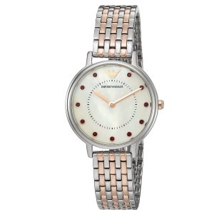 Emporio Armani Women’s Analog Stainless Steel Mother of Pearl Dial 28mm Watch AR2515