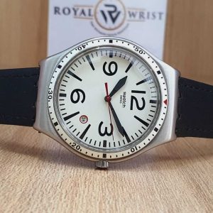 Swatch Men’s Swiss Made Quartz White Dial 43mm Watch YWS403C