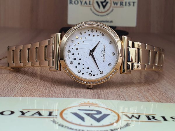 Pierre Cardin Women’s Swiss Made Stainless Steel White Dial 34mm Watch 108192