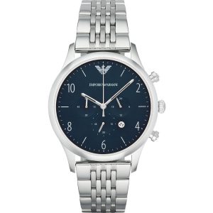 Emporio Armani Men’s Chronograph Quartz Stainless Steel Blue Dial 43mm Watch AR1942