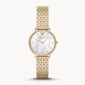 Emporio Armani Women’s Analog Stainless Steel Mother of Pearl Dial 32mm Watch AR11007