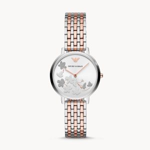Emporio Armani Women’s Analog Stainless Steel Silver Dial 36mm Watch AR11113