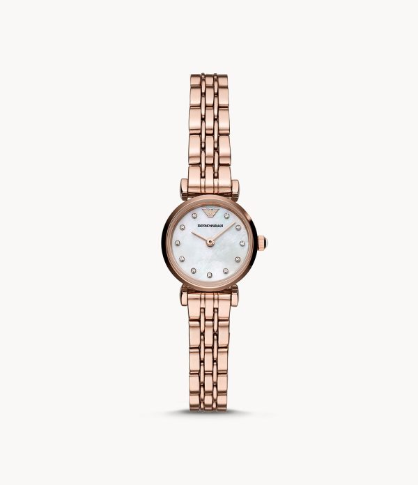 Emporio Armani Women’s Analog Stainless Steel Mother of Pearl Dial 22mm Watch AR11203