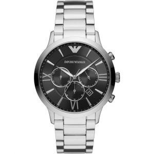 Emporio Armani Men’s Chronograph Stainless Steel Black Dial 44mm Watch AR11208