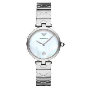 Emporio Armani Women’s Quartz Stainless Steel Mother of Pearl Dial 32mm Watch AR11235