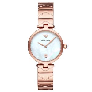 Emporio Armani Women’s Analog Quartz Stainless Steel Mother Of Pearl Dial 32mm Watch AR11236