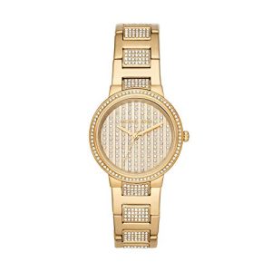 Michael Kors Women’s Quartz Stainless Steel Gold Dial 33mm Watch MK3985