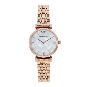 Emporio Armani Women's Analog Stainless Steel Mother of Pearl Dial 32mm  Watch AR11110 