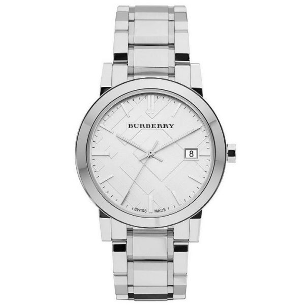 Burberry Unisex Swiss Made Stainless Steel Silver Dial 38mm Watch BU9000
