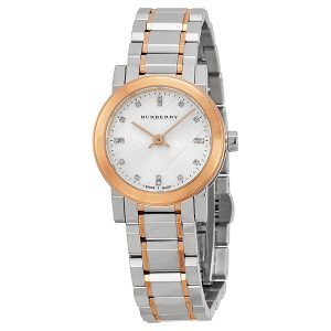 Burberry Women’s Swiss Made Two-Tone Stainless Steel Grey Dial 26mm Watch BU9214