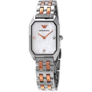 Emporio Armani Women’s Analog Stainless Steel White Dial 36mm Watch AR11146