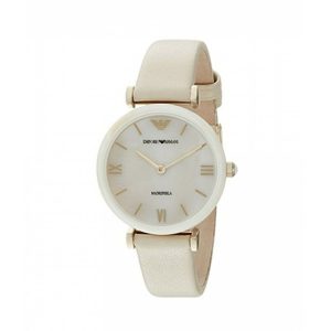 Emporio Armani Women’s Quartz Leather Strap Mother of Pearl Dial 32mm Watch AR11041