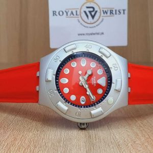 Swatch Kids Swiss Made Quartz Red Dial 44mm Watch YDS4008