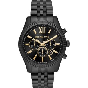 Michael Kors Men’s Chronograph Quartz Stainless Steel Black Dial 44mm Watch MK8603