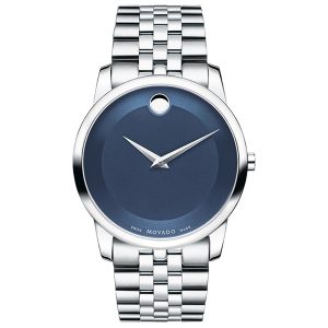 Movado Men's Quartz Swiss Made Blue Dial 40mm Watch 0606982