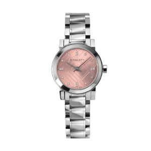 Burberry Women’s Swiss Made Stainless Steel Pink Dial 26mm Watch BU9223