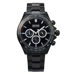 Hugo Boss Men’s Chronograph Quartz Stainless Steel Black Dial 44mm Watch 1512961