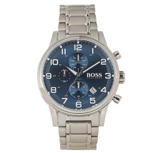 Hugo Boss Men’s Chronograph Quartz Stainless Steel Blue Dial 44mm Watch 1513183