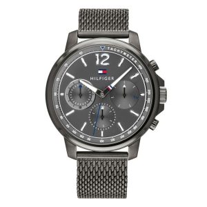 Tommy Hilfiger Men’s Chronograph Quartz Stainless Steel Grey Dial 46mm Watch 1791530