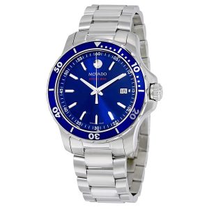 Movado Men’s Quartz Swiss Made Stainless Steel Blue Dial 40mm Watch 2600137