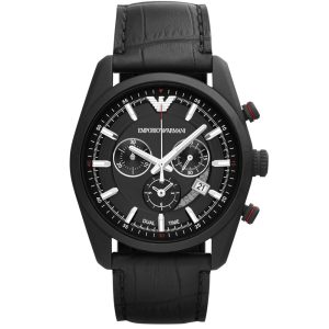 Emporio Armani Men’s Quartz Chronograph Black Dial 43mm Watch AR6035