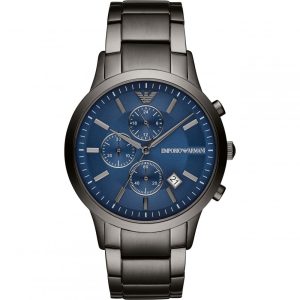 Emporio Armani Men’s Analogue Quartz Stainless Steel Blue Dial 43mm Watch AR11215