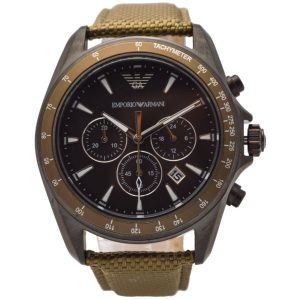 Emporio Armani Men’s Quartz Chronograph Black Dial 44mm Watch AR6130