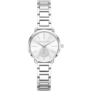 Michael Kors Women’s Quartz Stainless Steel Silver Dial 27mm Watch MK3837