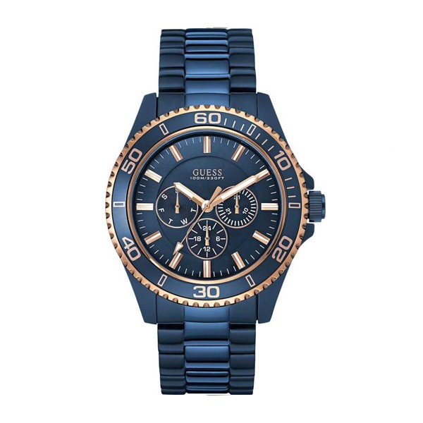 Guess Men’s Chronograph Stainless Steel Blue Dial 44mm Watch W0172G6