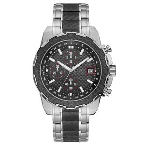 Guess Men’s Chronograph Stainless Steel Black Dial 46mm Watch W1046G1