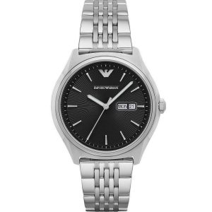 Emporio Armani Men’s Quartz Stainless Steel Black Dial 43mm Watch AR1977
