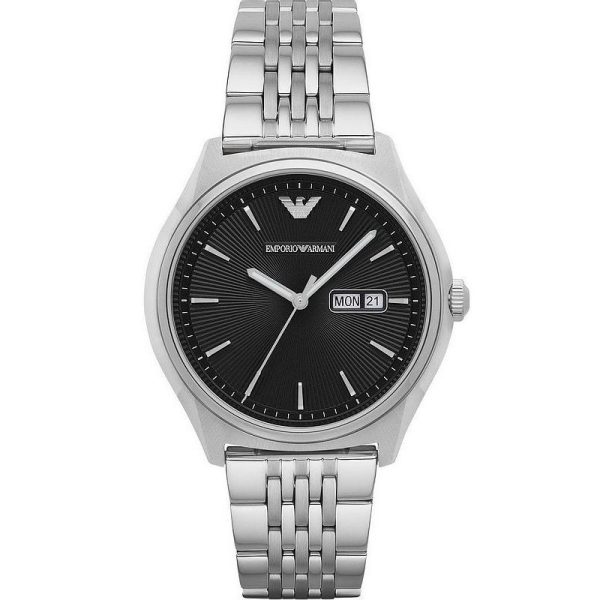 Emporio Armani Men’s Quartz Stainless Steel Black Dial 43mm Watch AR1977