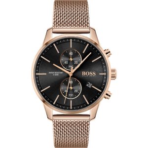 Hugo Boss Men’s Quartz Chronograph Stainless Steel Black Dial 42mm Watch 1513806