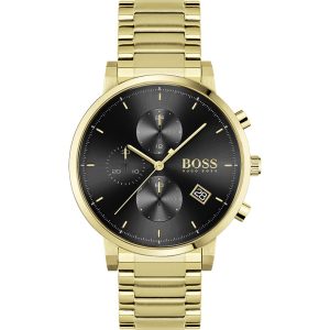 Hugo Boss Men’s Chronograph Quartz Stainless Steel Black Dial 43mm Watch 1513781