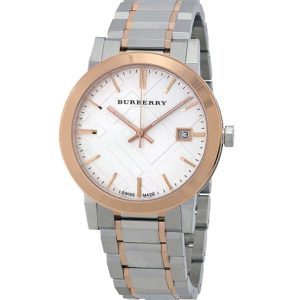 Burberry Women’s Swiss Made Two-Tone Stainless Steel Silver Dial 38mm Watch BU9006