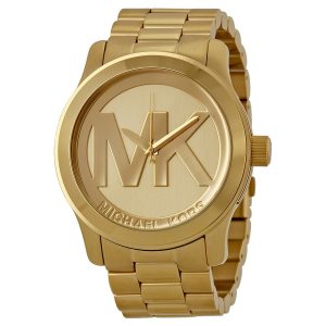 Michael Kors Women’s Quartz Stainless Steel Champagne Dial 45mm Watch MK5473