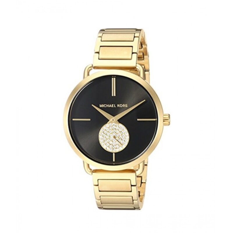 Michael Kors Women’s Quartz Stainless Steel Black Dial 36mm Watch ...