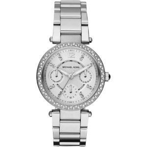 Michael Kors Women’s Quartz Stainless Steel Silver Dial 33mm Watch MK5615
