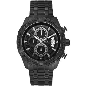 Guess Men’s Chronograph Stainless Steel Black Dial 46mm Watch W0522G2