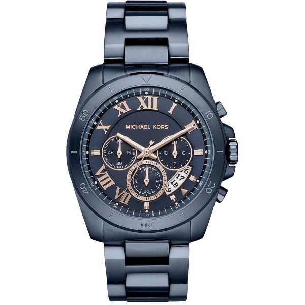 Michael Kors Men’s Chronograph Quartz Stainless Steel Blue Dial 44mm Watch MK8610