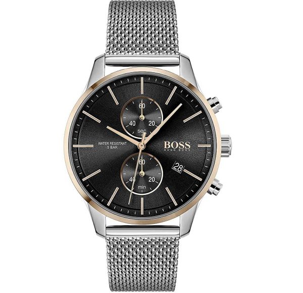 Hugo Boss Men’s Chronograph Quartz Stainless Steel Black Dial 42mm Watch 1513805