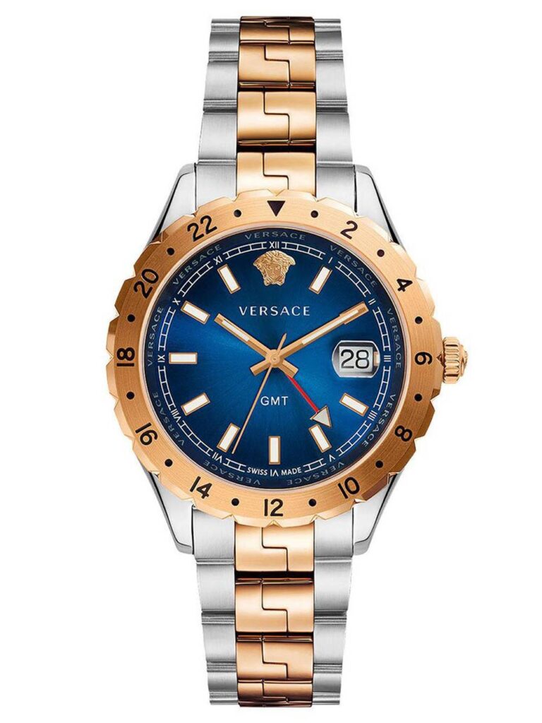 Versace Men’s Quartz Swiss Made Stainless Steel Blue Dial 42mm Watch ...