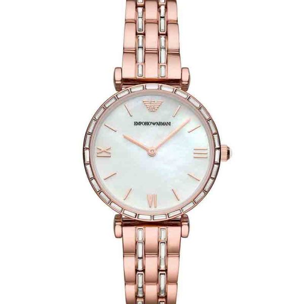 Emporio Armani Women's Analog Stainless Steel Mother of Pearl Dial 32mm Watch AR11294