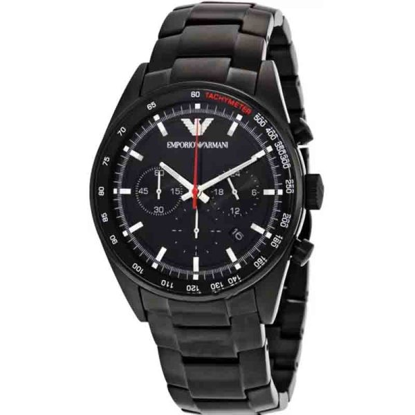 Emporio Armani Men’s Quartz Stainless Steel Black Dial 43mm Watch AR6094