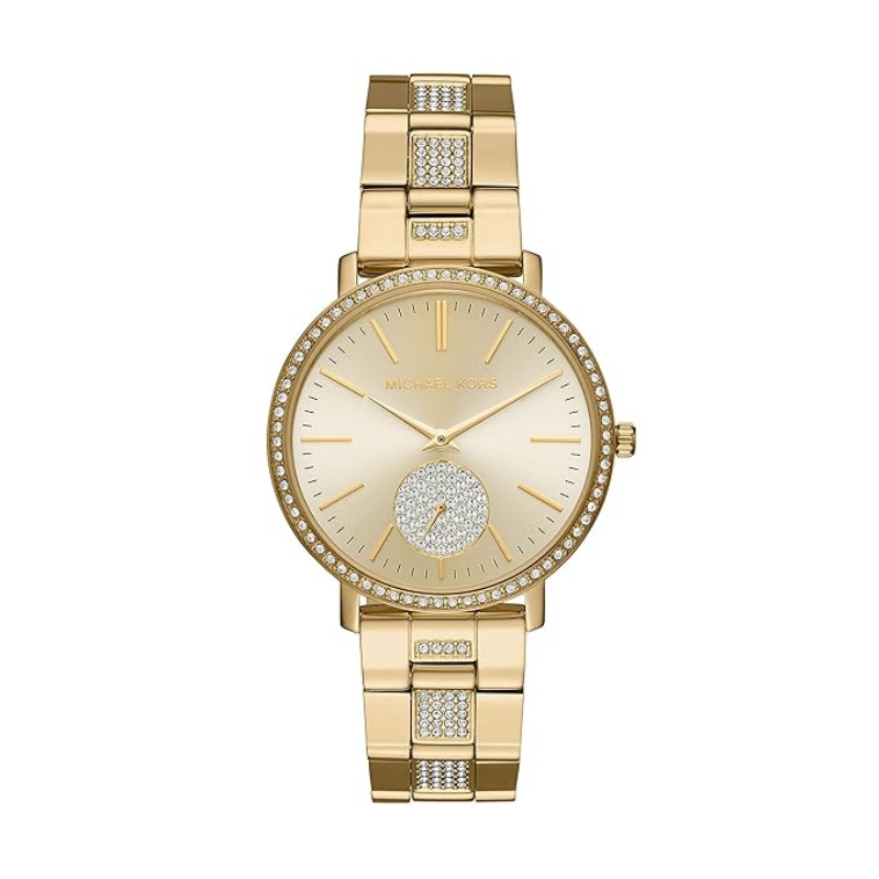 Michael Kors Women’s Quartz Stainless Steel Gold Dial 38mm Watch MK3811