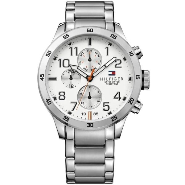 Tommy Hilfiger Men’s Quartz Stainless Steel White Dial 46mm Watch 1791140